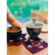 Lót chén Thổ Cẩm thủ công 