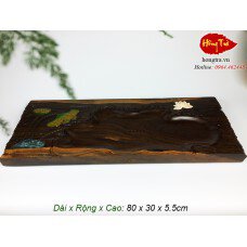 Bàn trà gỗ nguyên khối hắc tử đàn BTG14